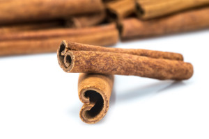 Simmering cinnamon on the stove.